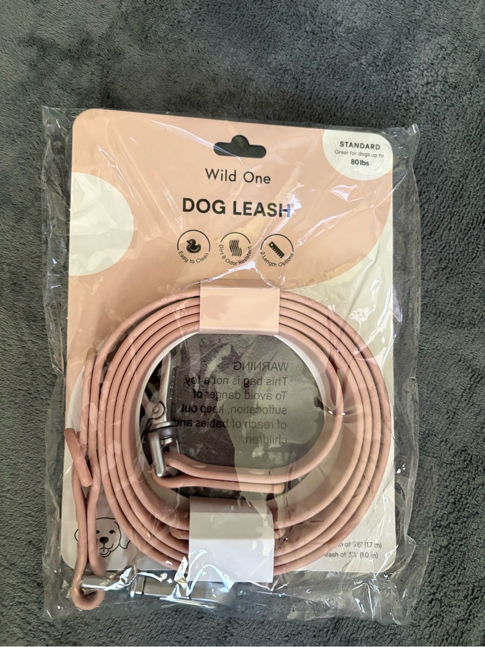 Wild One Pink Dog Leash - Standard